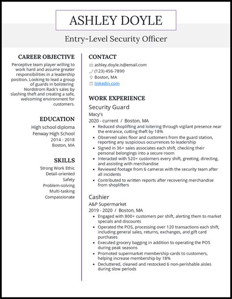 security officer job description resume|Security Officer Resume Examples & Templates (2024).